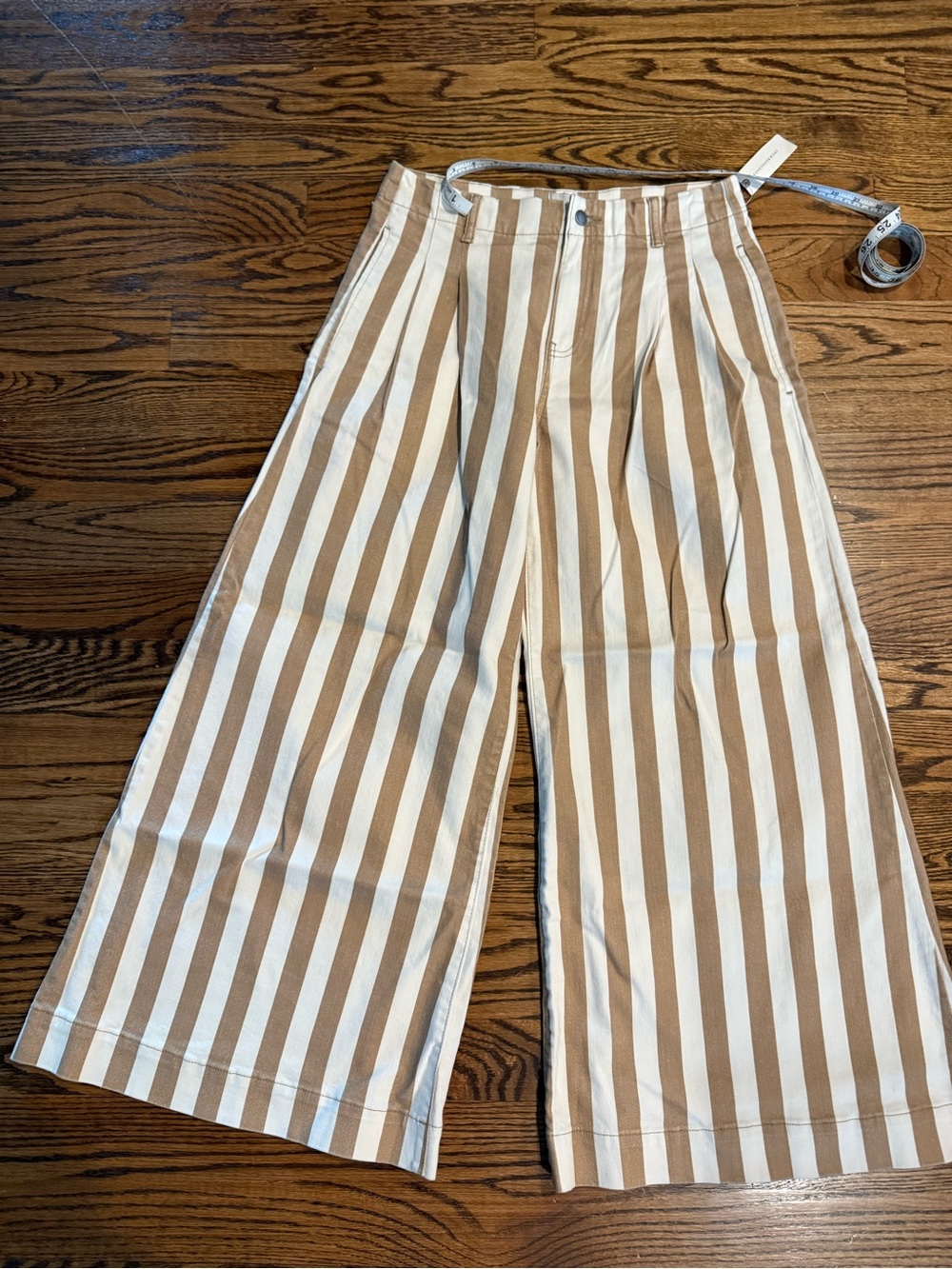 NWT Anthropologie Maeve High-Rise Wide-Leg Striped Jeans 30 - Picture 9 of 12